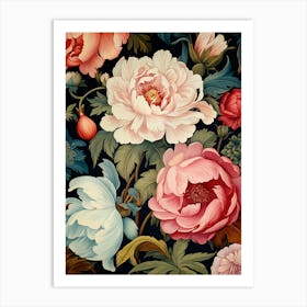 Peonies Wallpaper 4 Art Print