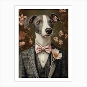 Whippet Dapper Gentleman Art Print