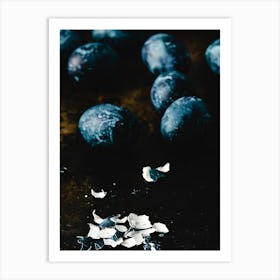 Blue Plums 1 Art Print