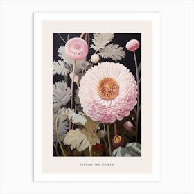 Flower Illustration Everlasting Flower 4 Poster Art Print