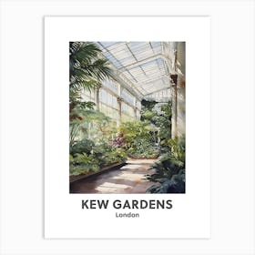 Kew Gardens, London 2 Watercolour Travel Poster Art Print