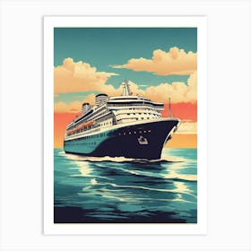 Default Duotone Basic Pop Art Vintage Style Travel Poster Of A 0 Art Print