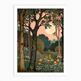 William Morris Moonlight In The Forest 88 Art Print