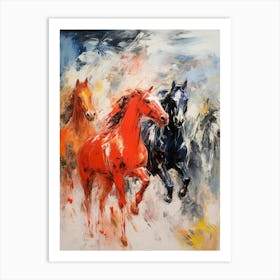 Horse Abstract Expressionism 4 Art Print