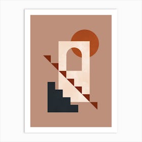 Architectural geometric shapes 7 Art Print