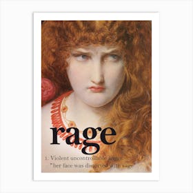 Rage Girl Art Print