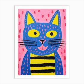 Striped Cat 3 Art Print