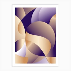 Abstract Purple And Gold Art Print