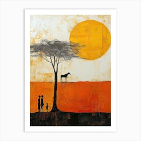 The Africa, A Boho Rhythm Art Print