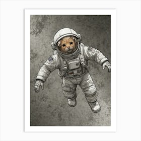 Astronaut Cat 3 Art Print