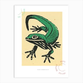 Bold Block Lizard 1 Poster Art Print