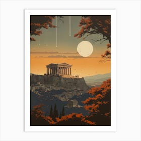 Athens' Parthenon in the Skyline Art Print