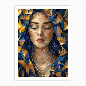 Geometric Woman Art Print