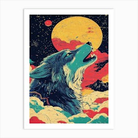 Howling Wolf Art Print