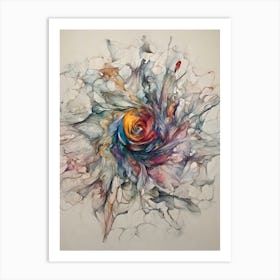 Abstract Watercolor Painting 1 Art Print