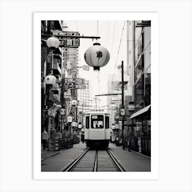 Osaka, Japan, Black And White Old Photo 3 Art Print