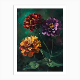 Zinnias 7 Affiche