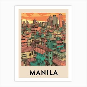 Manila 4 Vintage Travel Poster Art Print