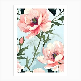 Pink Anemones 1 Art Print