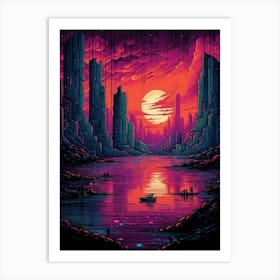 Pixel Art 3 Art Print