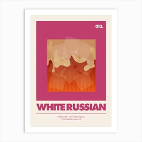 White Russian, Cocktail Print (Dusk Pink) Art Print