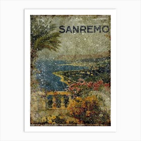 Vintage Travel Poster ― Sanremo Travel Poster Art Print