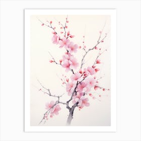 Cherry Blossom Painting Art Print