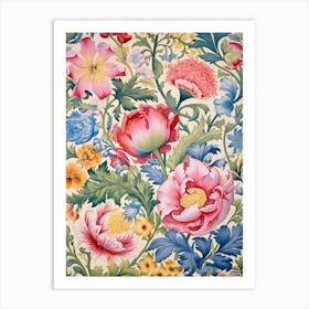 Floral Wallpaper 25 Art Print