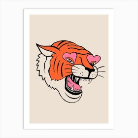 Tiger Heart Eyes Art Print