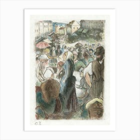Market In Gisors (1923–1930), Camille Pissarro Art Print