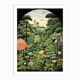 Botanischer Garten Mnchen Nymphenburg Germany Henri Rousseau Style 2  Art Print