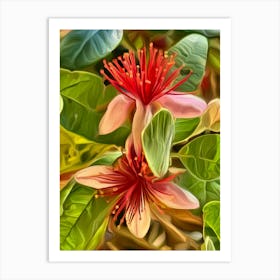 Guava Flowers Art Print