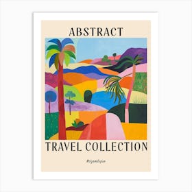 Abstract Travel Collection Poster Mozambique 3 Art Print