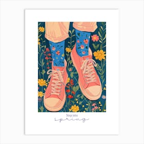 Step Into Spring Flowers And Sneakers Spring 2 Art Print