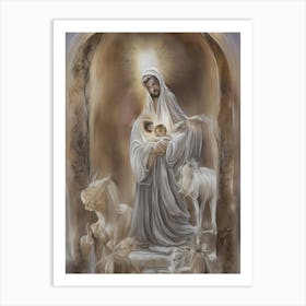 Jesus In The Manger Art Print