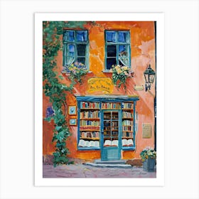 Stockholm Book Nook Bookshop 3 Art Print