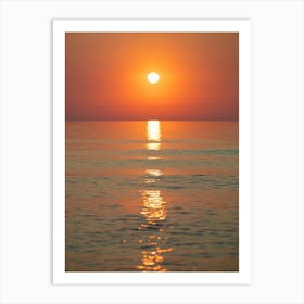 Sunset Over The Sea Art Print