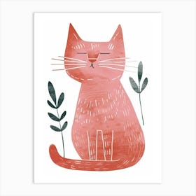 Colorpoint Shorthair Cat Clipart Illustration 4 Art Print