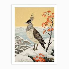 Bird Illustration Roadrunner 2 Art Print