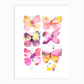 Magic Butterflies Watercolour Art Print