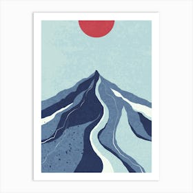 Sun Rises Over The Mountains Art Print