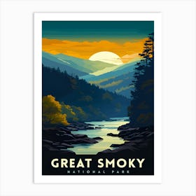 Great Smoky MountainsTravel Poster Art Print