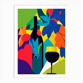 Torrontés Wine Pop Matisse Cocktail Poster Art Print