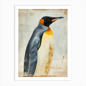 King Penguin Oamaru Blue Penguin Colony Colour Block Painting 5 Art Print