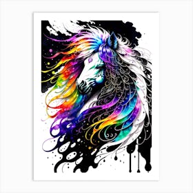 Rainbow Horse Art Print