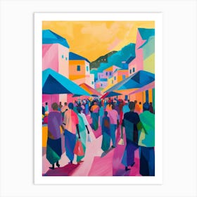 St Lucia Market Art Print