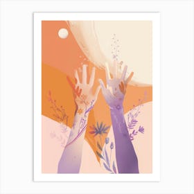 Hands Up To The Sky Art Print