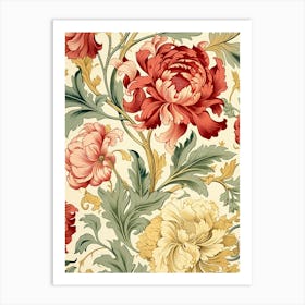 Floral Wallpaper Pattern 9 Art Print