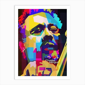 Charles Mingus Jazz Musician Pop Art Wpap Art Print