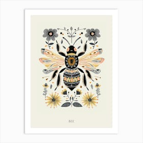 Colourful Insect Illustration Bee 9 Poster Art Print